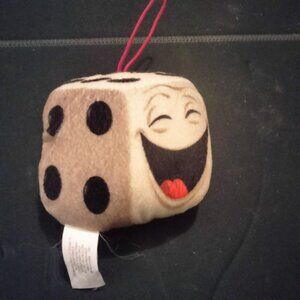 Emoji Movie Fuzzy Dice Plush Toy Happy Faces Hanging Loop Mc Donald's  2017
